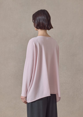 cashmere a-line bateau neck sweater - mid plus (cherryblossom)