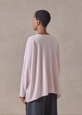 cashmere a-line bateau neck sweater - mid plus (cherryblossom)