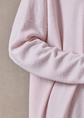 cashmere a-line bateau neck sweater - mid plus (cherryblossom)