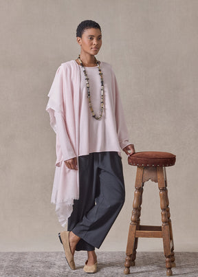 cashmere a-line bateau neck sweater - mid plus (cherryblossom)