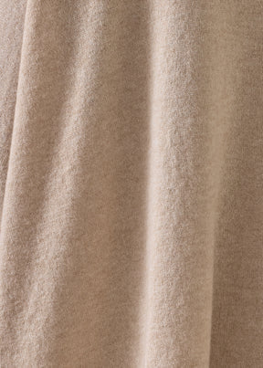 cashmere a-line bateau neck sweater - mid plus (sandstone)