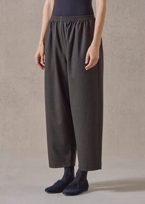 wool flannel japanese trouser (darkmoss)