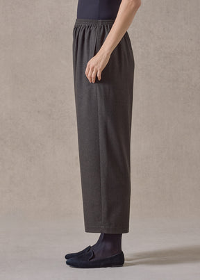 wool flannel japanese trouser (darkmoss)