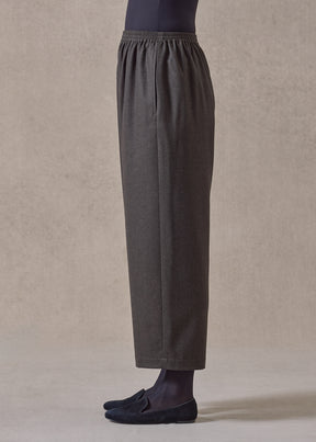 wool flannel japanese trouser (darkmoss)
