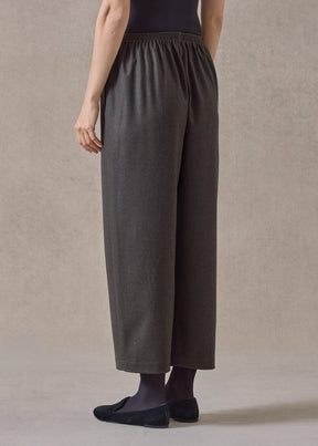 wool flannel japanese trouser (darkmoss)