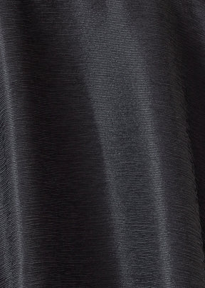 midweight silk plissé jacket coat - mid plus (black)