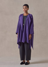 midweight silk plissé dps jacket coat - long plus (tincture)