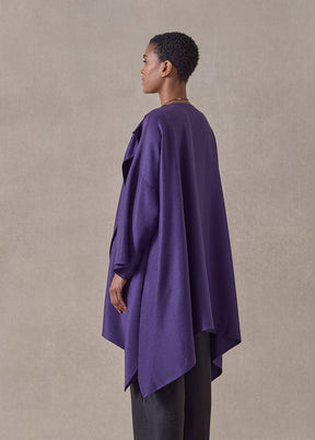 midweight silk plissé dps jacket coat - long plus (tincture)
