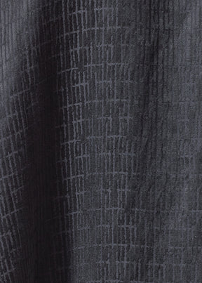 silk mix wide a-line monks top - long (black)