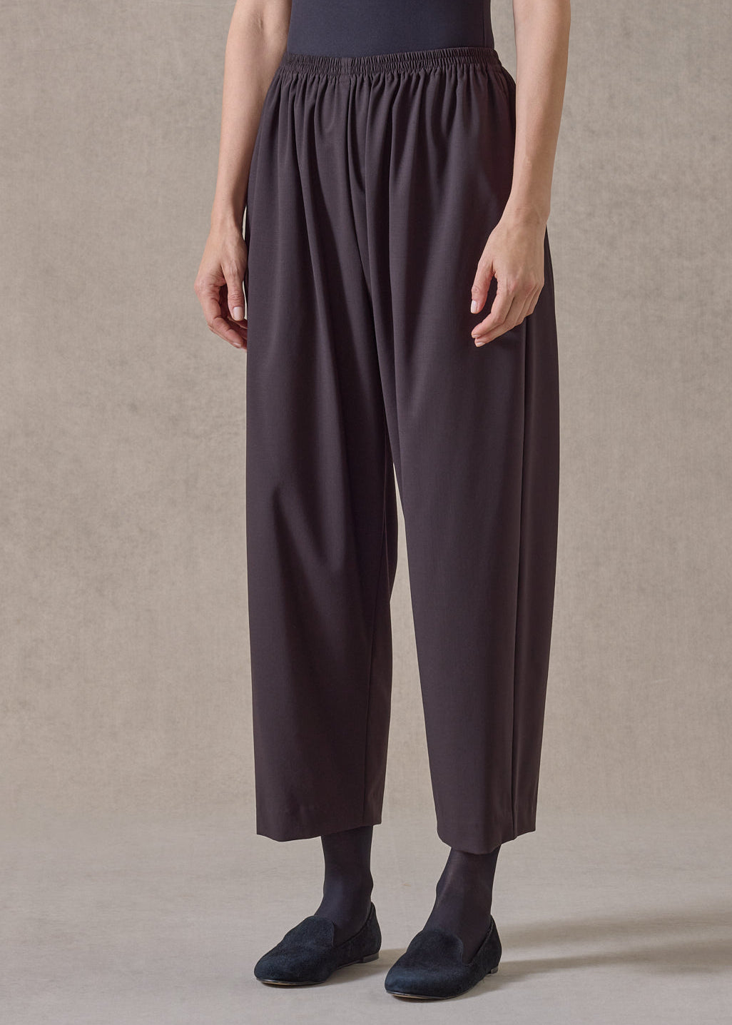 wool stretch japanese trouser (brown)