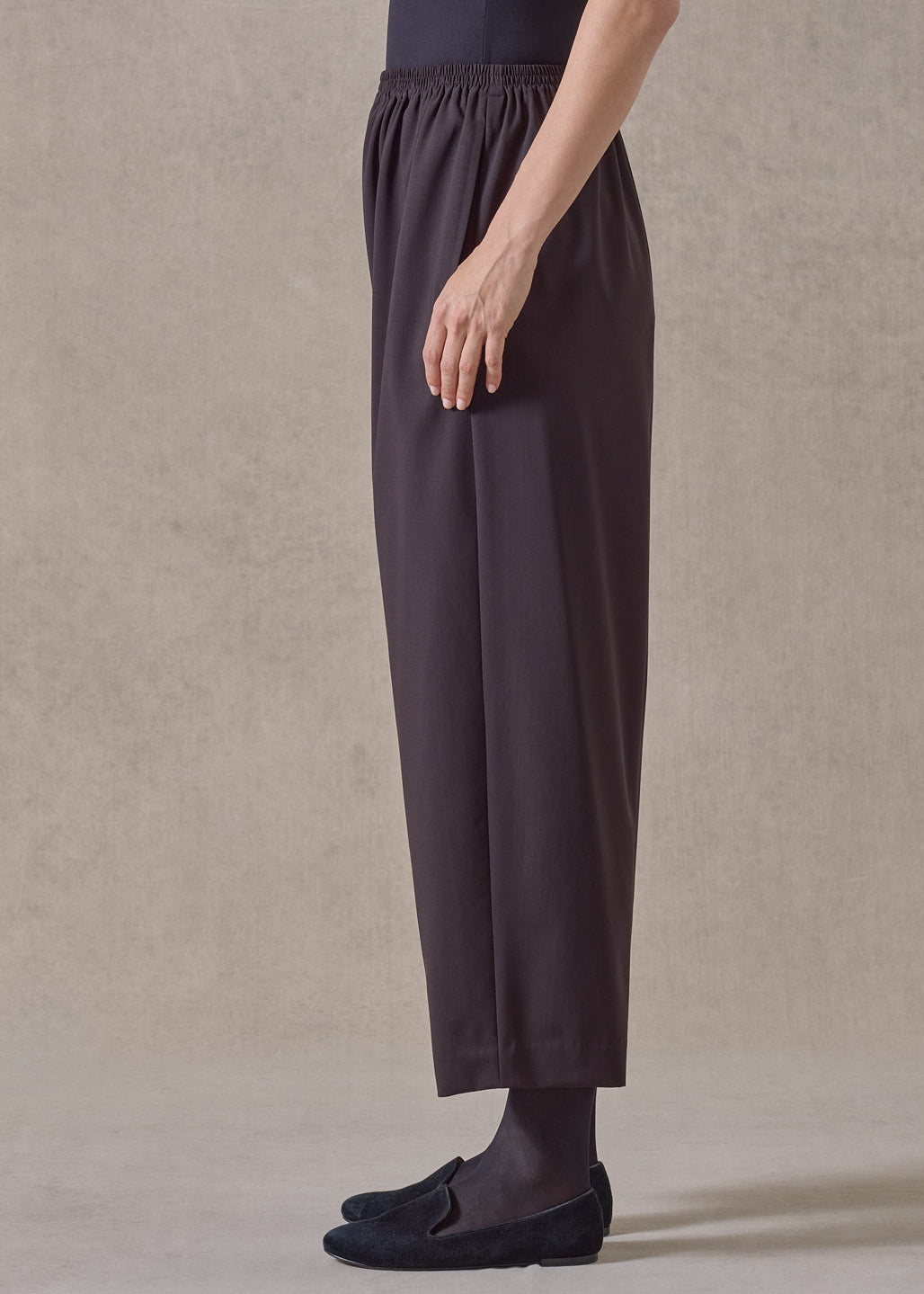 wool stretch japanese trouser (brown)