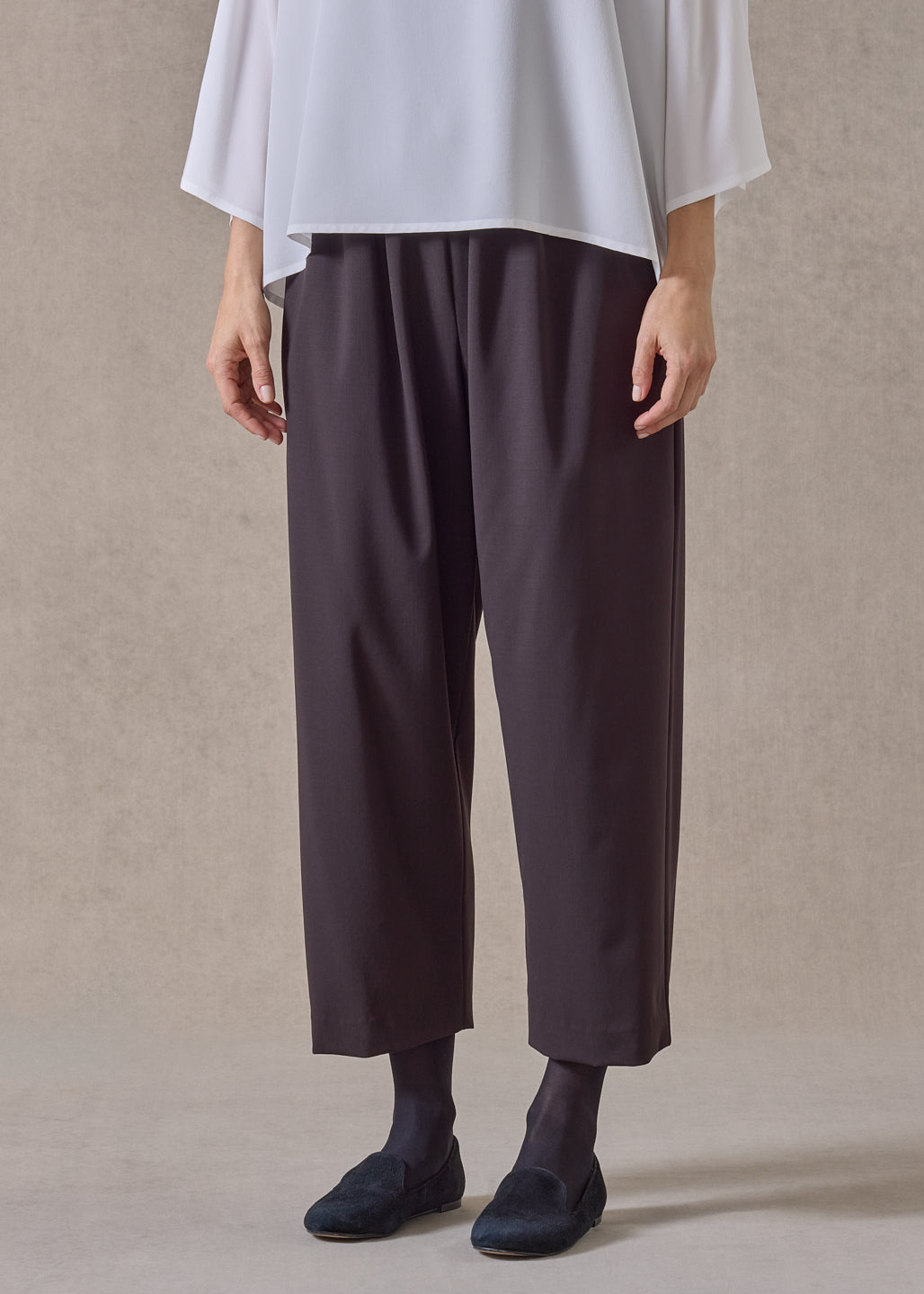 wool stretch japanese trouser (brown)