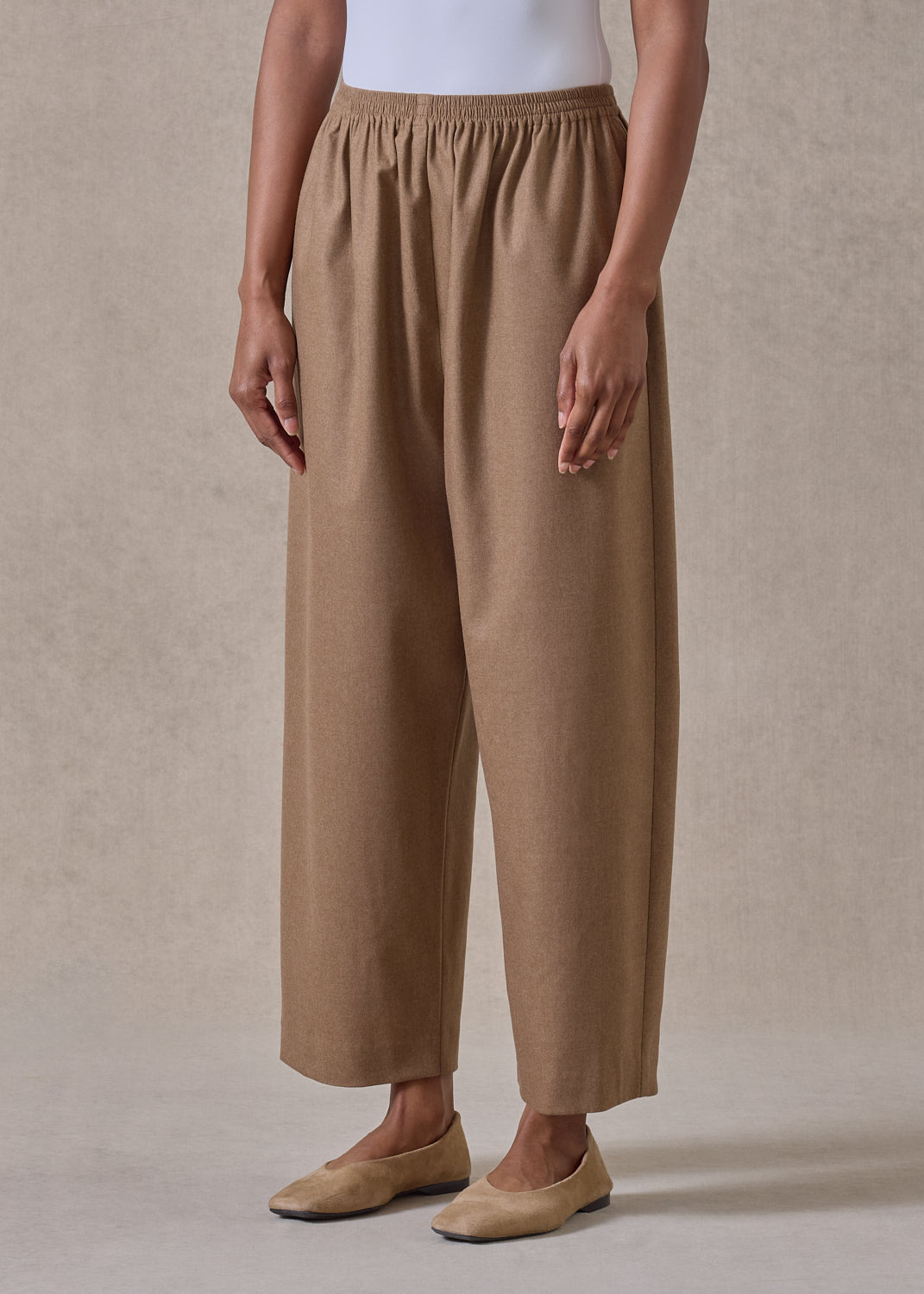 wool cashmere japanese trouser (camel)