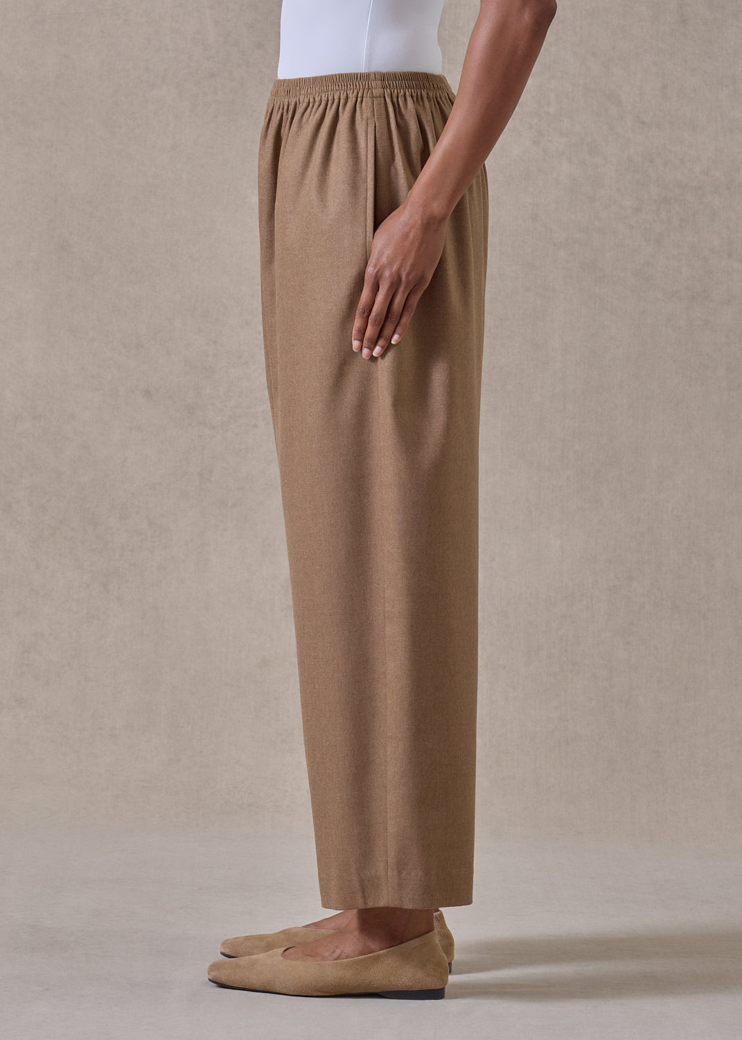 wool cashmere japanese trouser (camel)