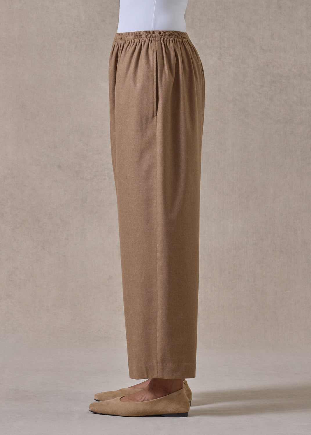 wool cashmere japanese trouser (camel)