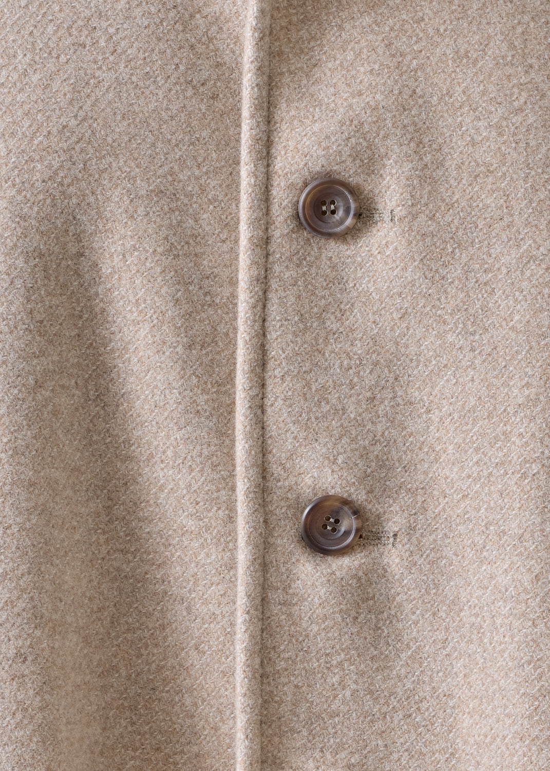 wool cashmere hooded coat - long (oatey)