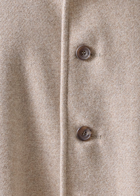 wool cashmere hooded coat - long (oatey)