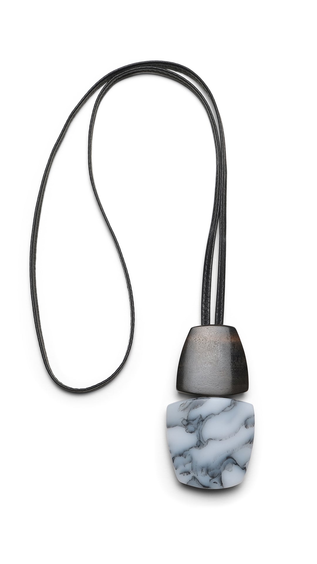 two part contemporary marbled pendant