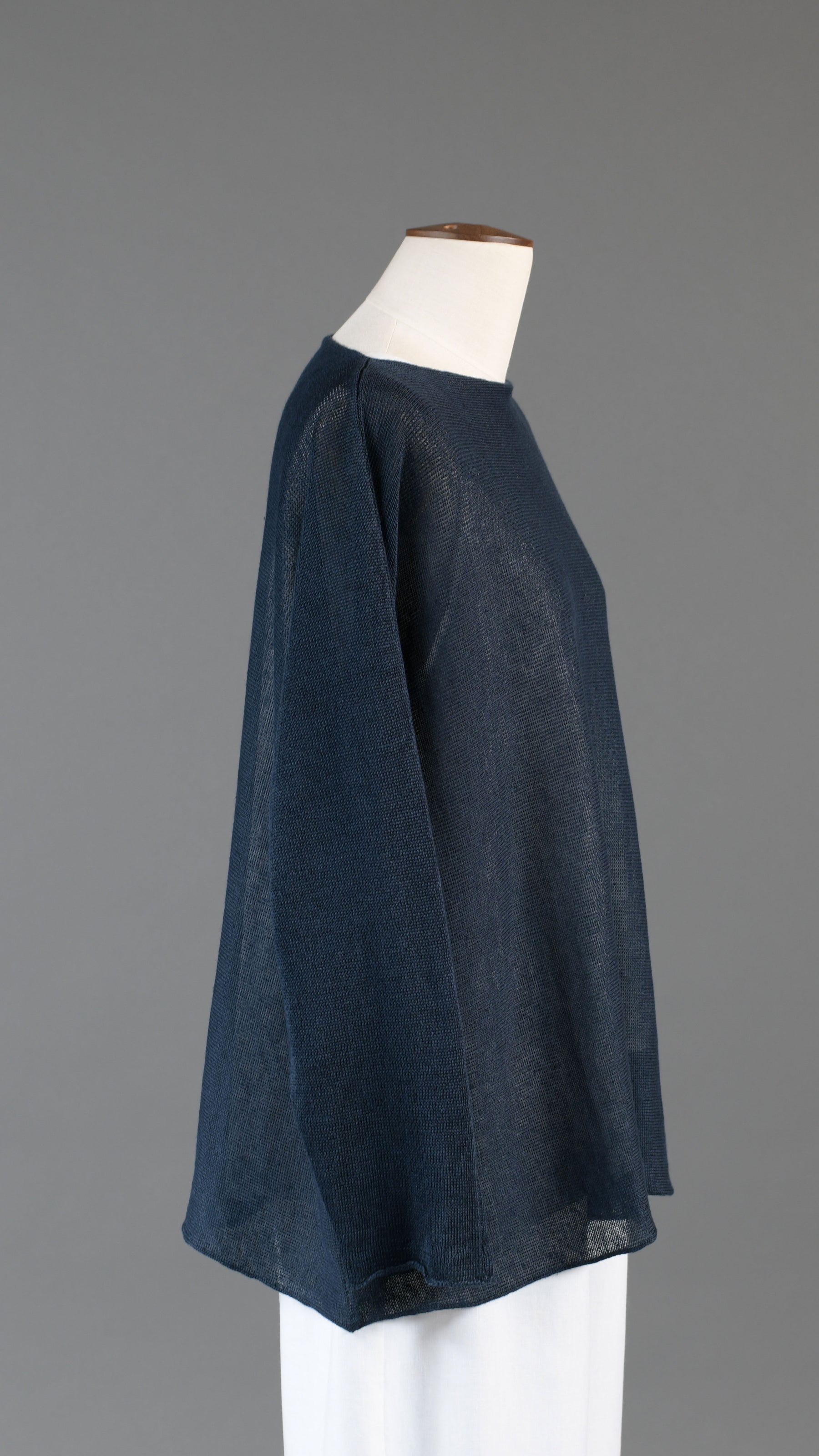 side ways knitted sweater - mid navydark