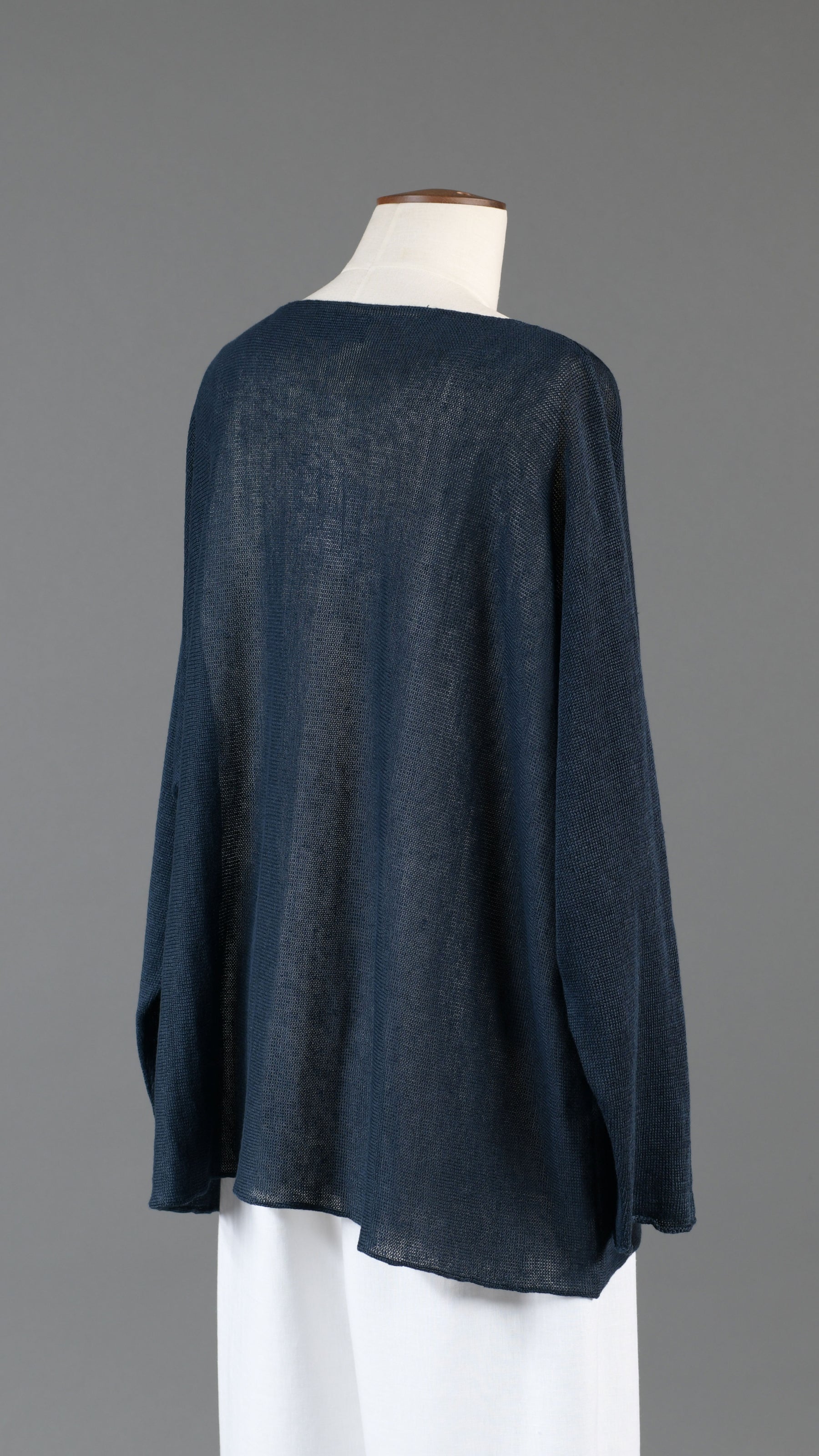 side ways knitted sweater - mid navydark