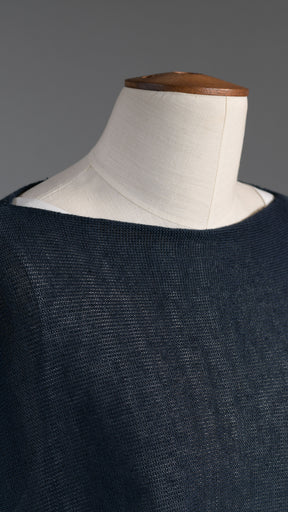 side ways knitted sweater - mid navydark