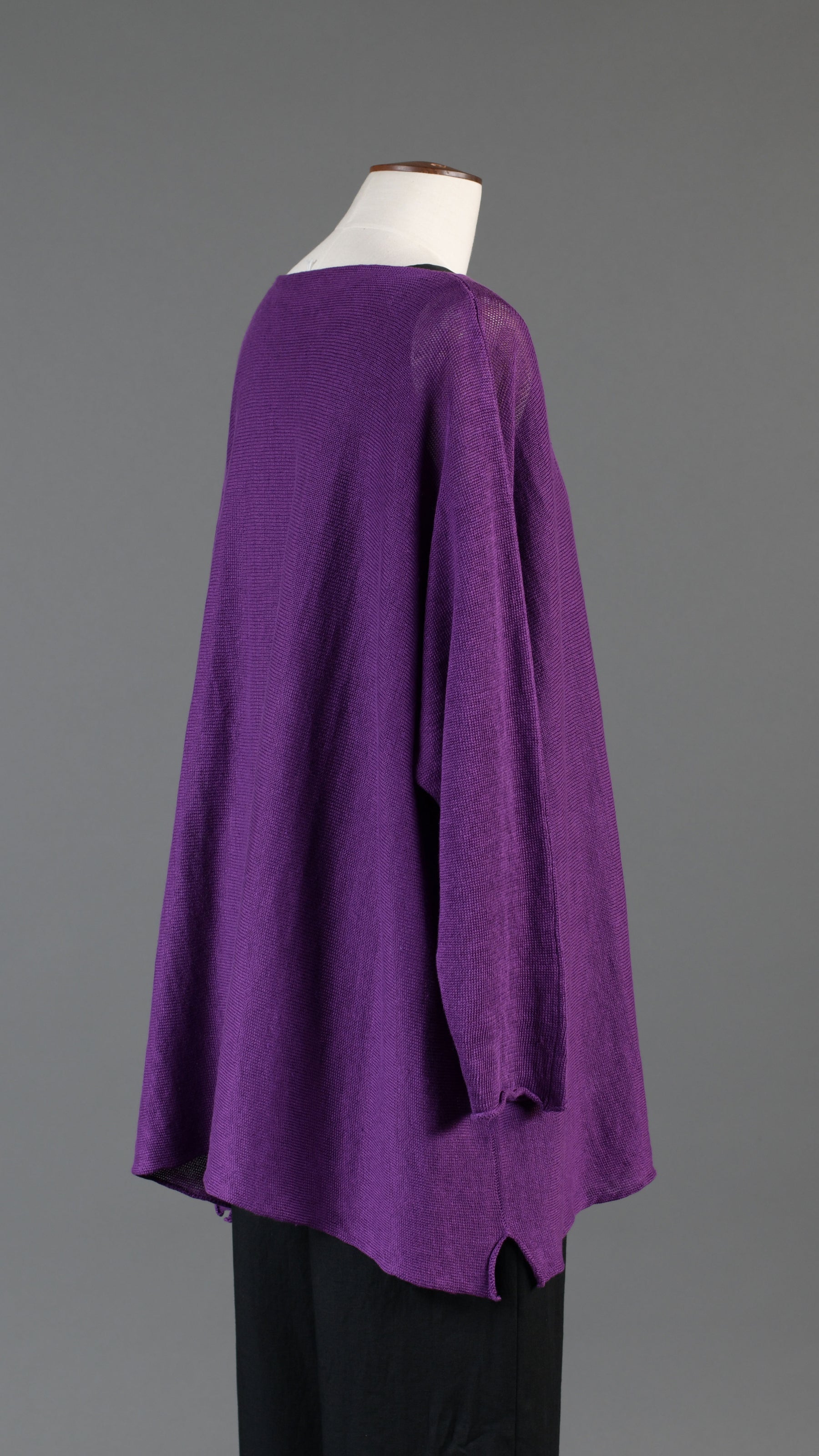 side ways knitted sweater - long in violet