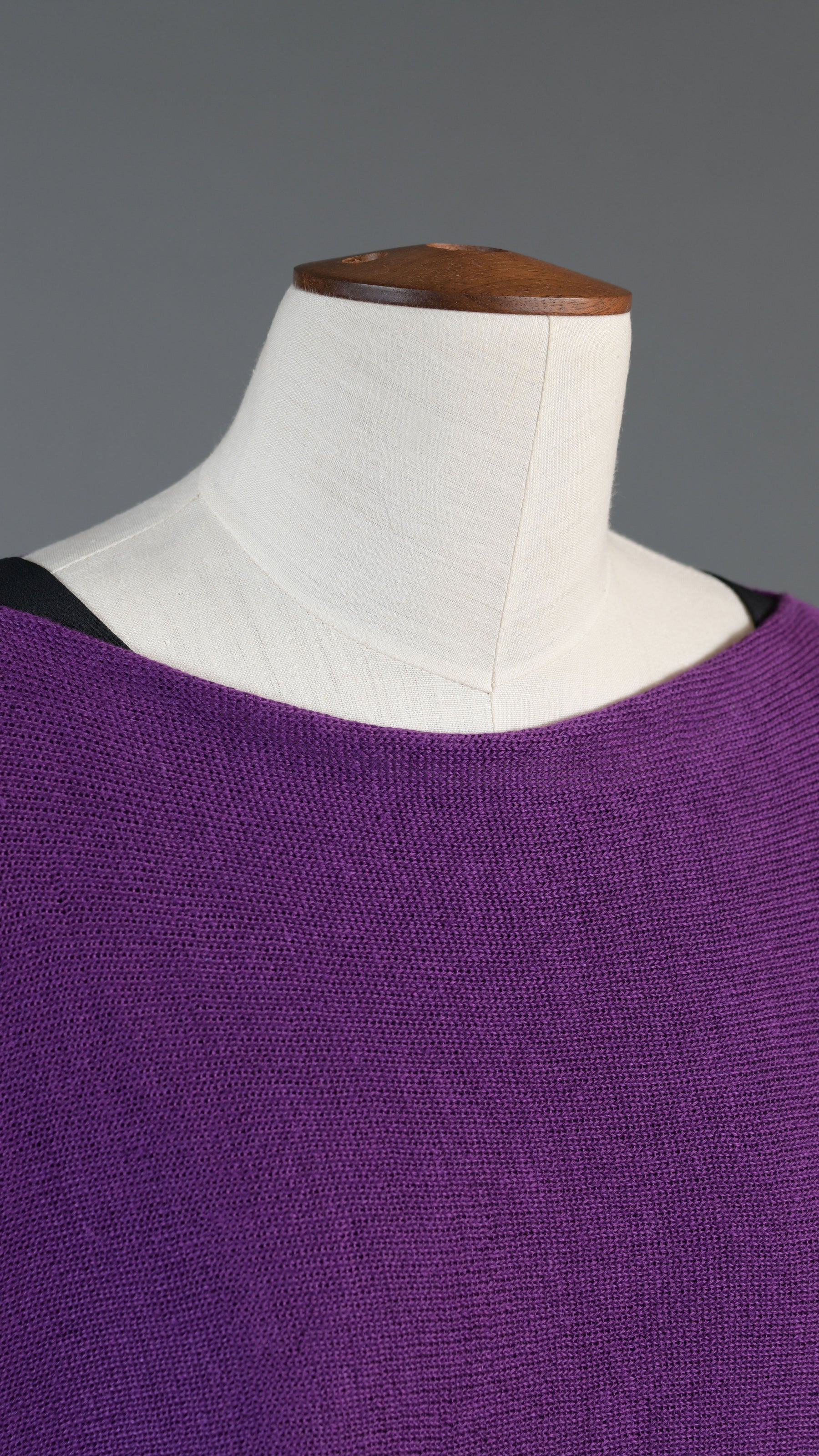 side ways knitted sweater - long in violet