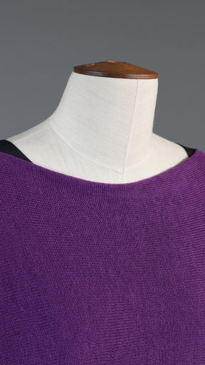 side ways knitted sweater - long in violet
