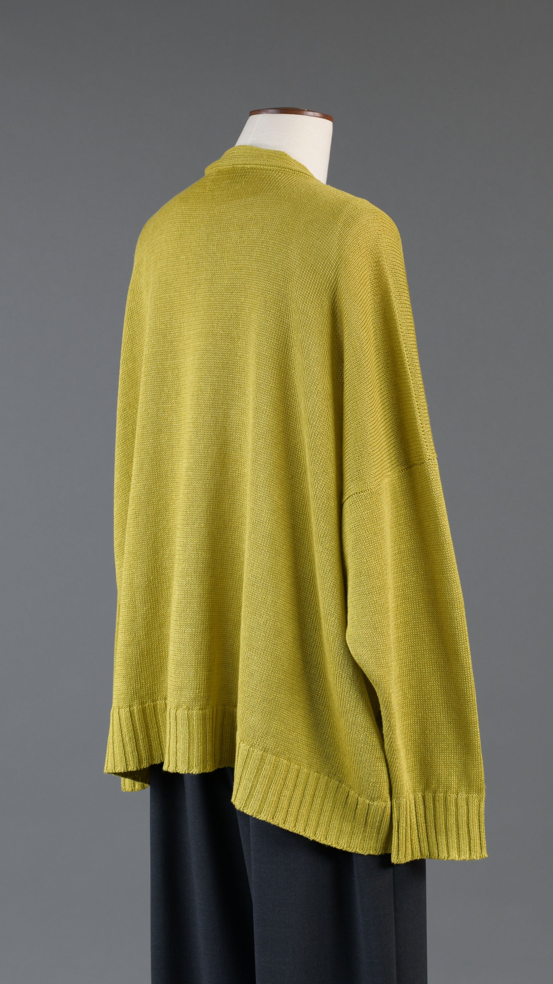 v neck cardigan - mid in yellow ochre