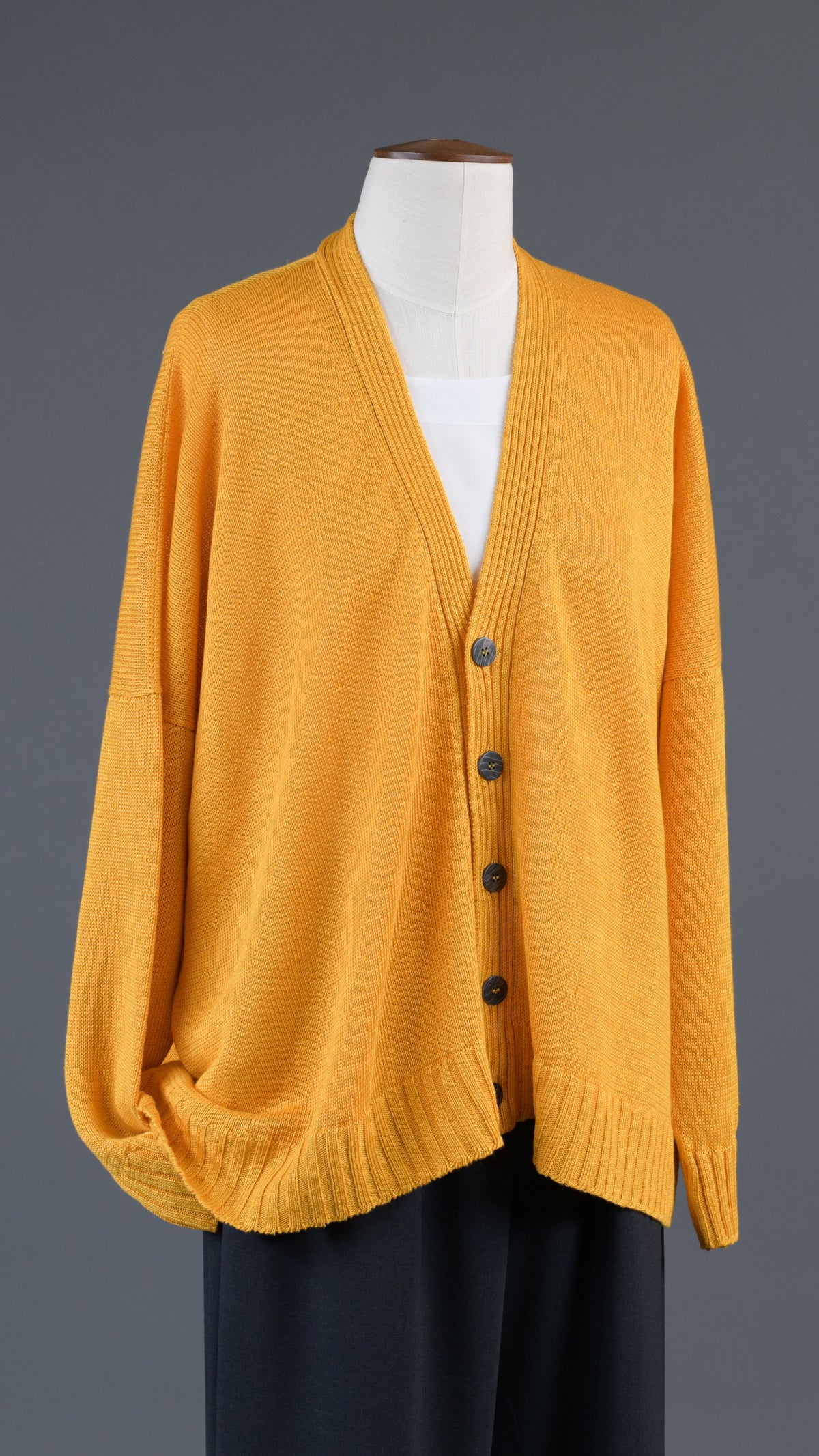 v neck cardigan - mid in sunflower