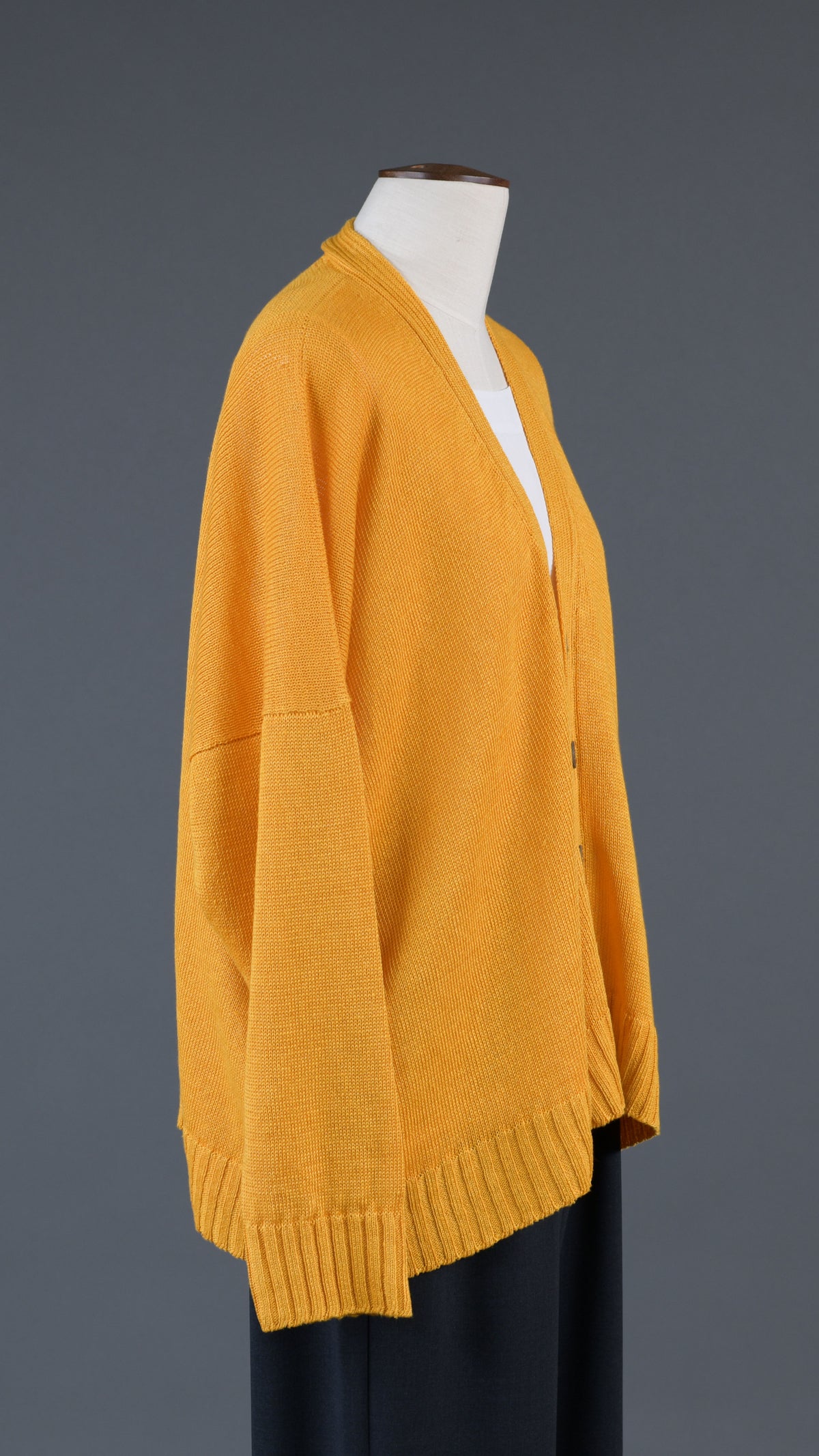 v neck cardigan - mid in sunflower