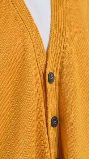 v neck cardigan - mid in sunflower