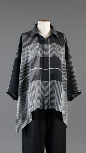 dps short sleeve shirt with collar - mid plus in black
